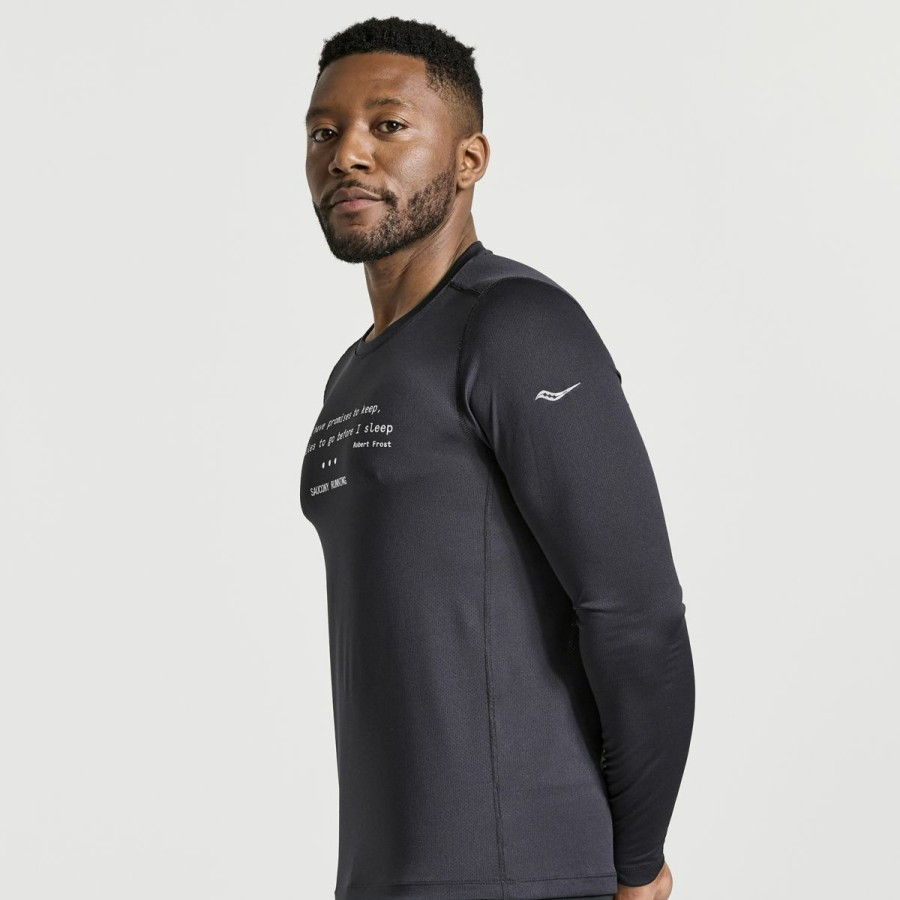 Clothing * | Saucony Best Sellers Men'S Stopwatch Graphic Long Sleeve