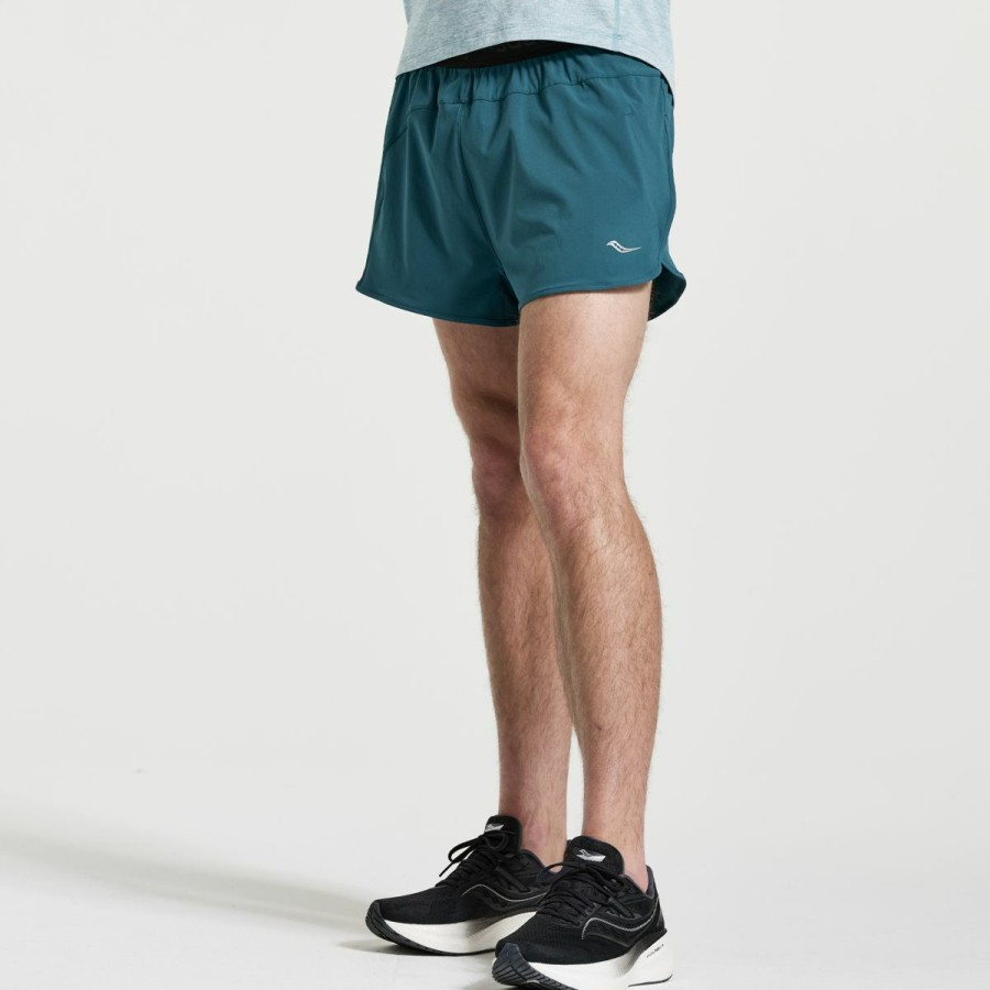 Clothing * | Saucony Fashion Men'S Outpace 2.5 Split Short