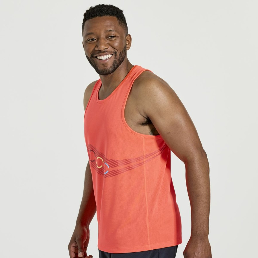 Clothing * | Saucony Exclusive Men'S Stopwatch Singlet