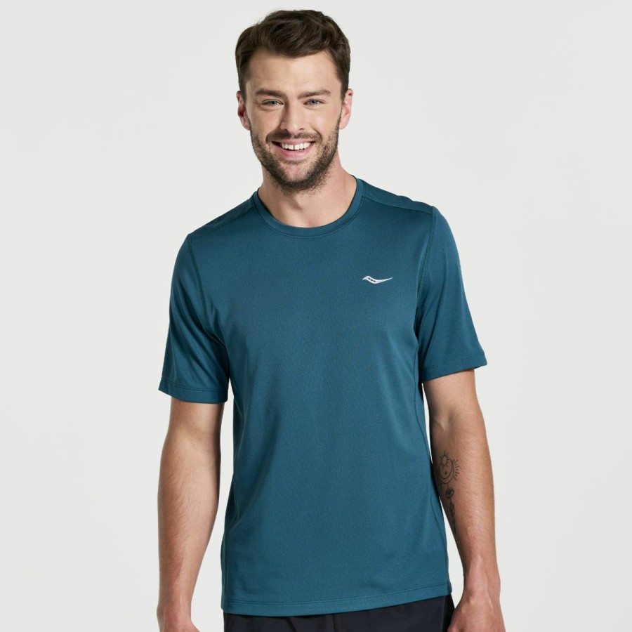 Clothing * | Saucony Cheap Online Men'S Stopwatch Short Sleeve