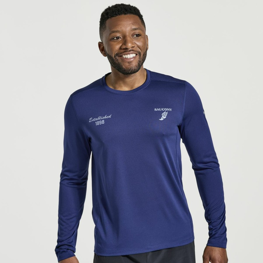 Clothing * | Saucony Wholesale Men'S Stopwatch Graphic Long Sleeve