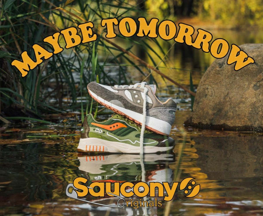 Shoes * | Crazy Deals Saucony X Maybe Tomorrow 3D Grid Hurricane And Shadow 6000