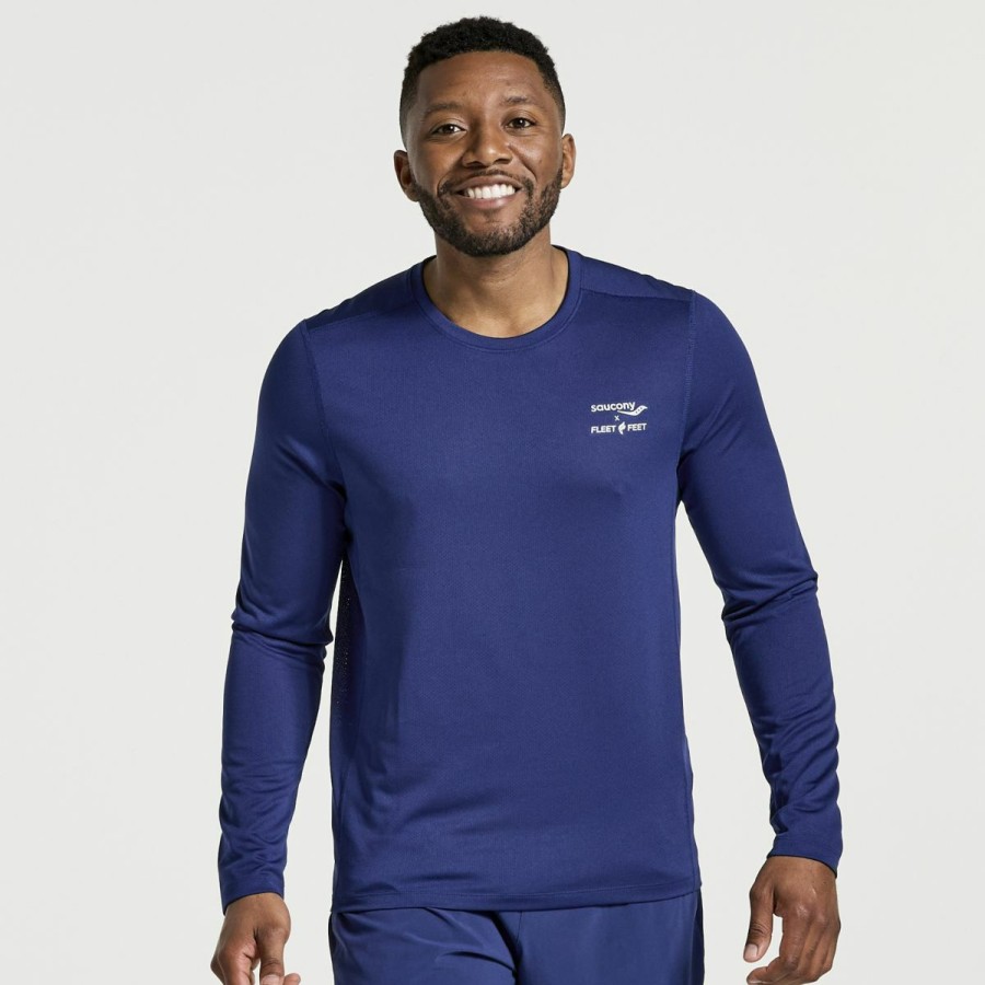 Clothing * | Saucony Fashion Men'S Stopwatch Long Sleeve