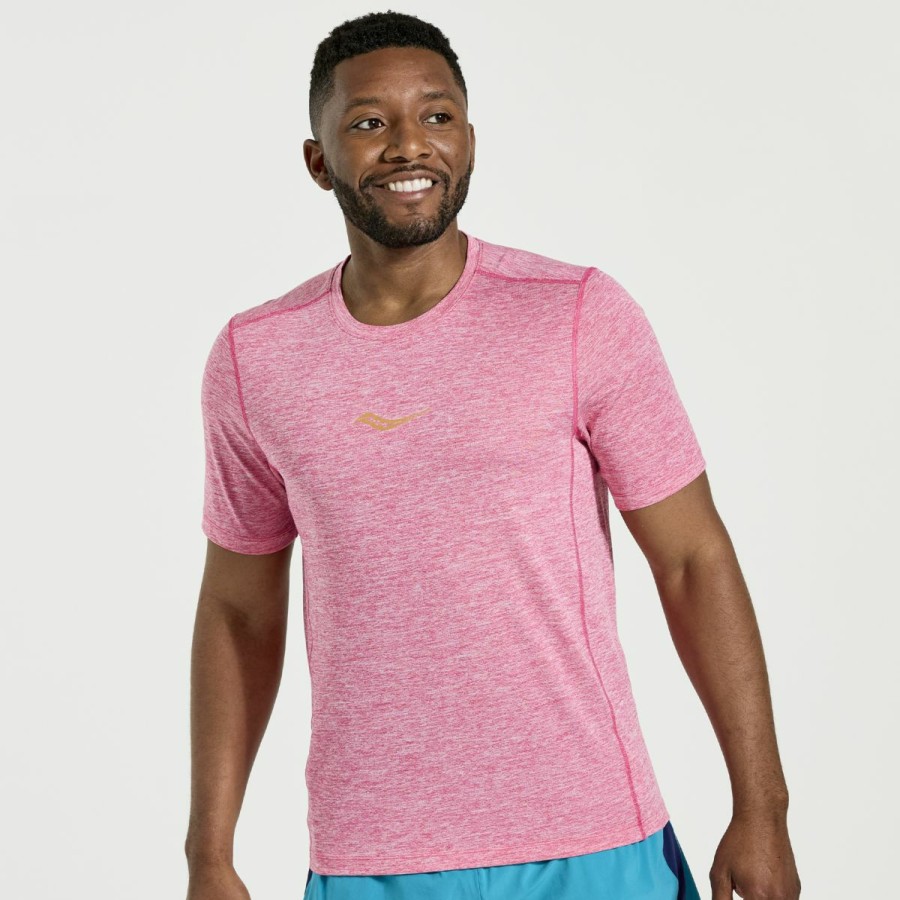 Clothing * | Saucony Cheap Online Men'S Stopwatch Short Sleeve