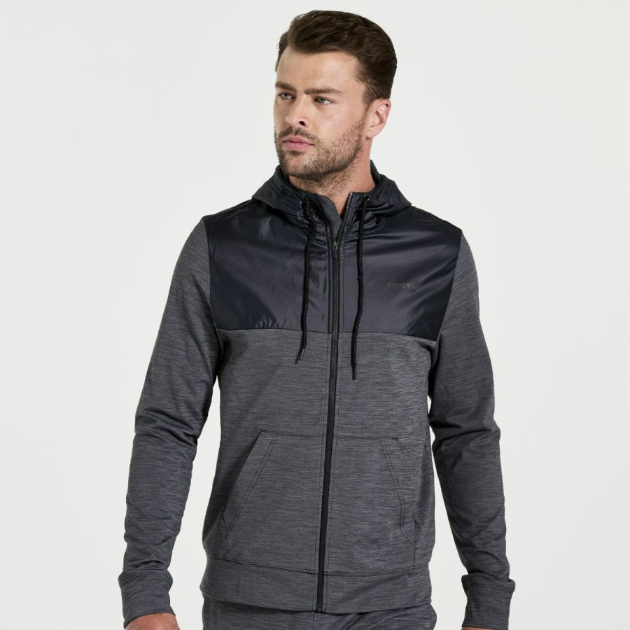 Clothing * | Saucony Crazy Deals Men'S Solstice Zip Hoody