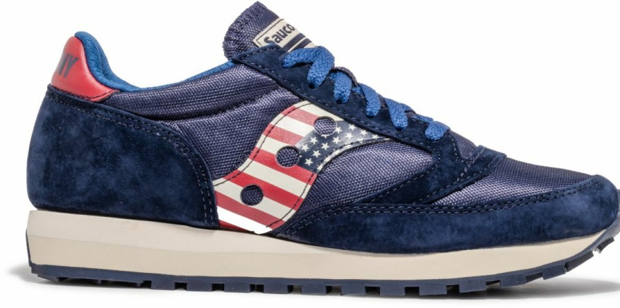 Shoes * | Saucony Lower Prices Men'S Stars & Stripes Jazz 81