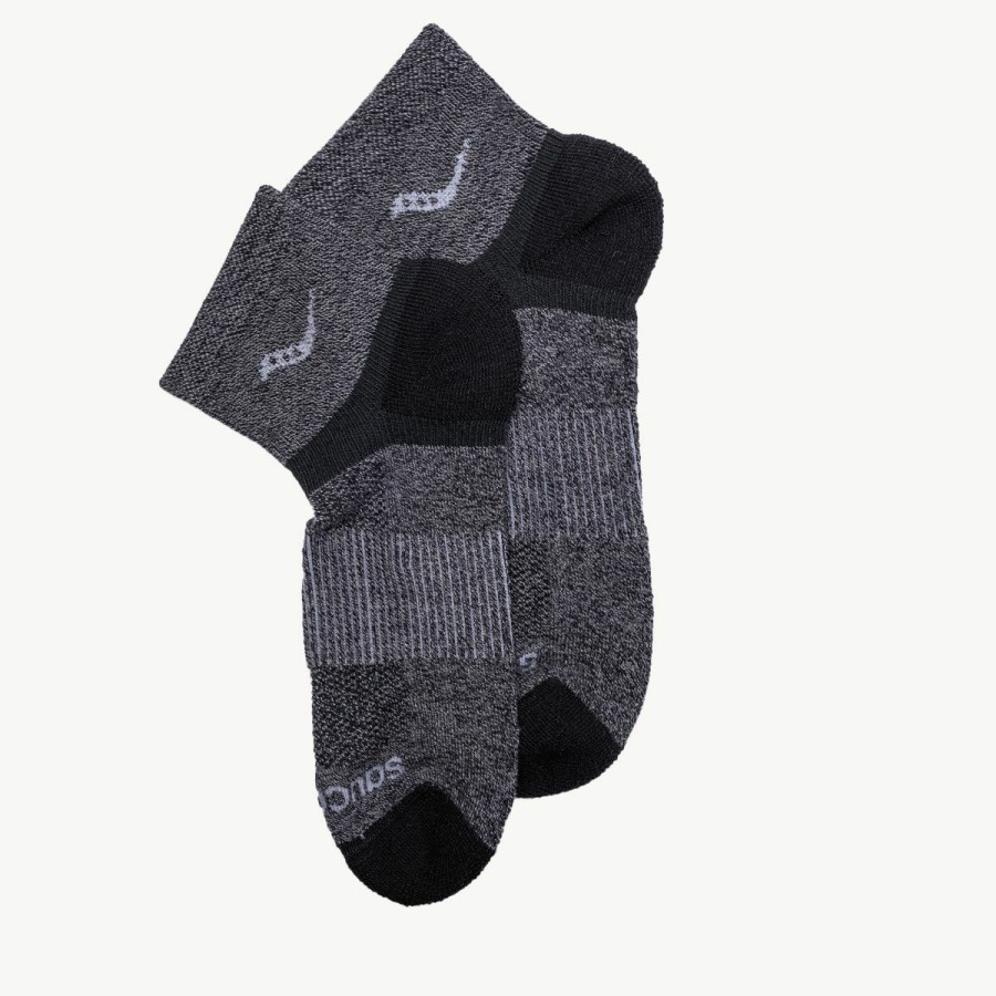 Clothing * | Saucony Best Sellers Men'S Inferno Merino Wool Blend Quarter 3-Pack Sock